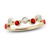 Thumbnail Image 1 of Juliette Maison Natural Ruby & Natural White Sapphire Ring 10K Yellow Gold