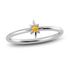 Thumbnail Image 1 of Juliette Maison Natural Citrine Starburst Ring 10K White Gold