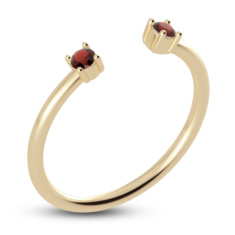 Main Image 2 of Juliette Maison Natural Garnet Cuff Ring 10K Yellow Gold