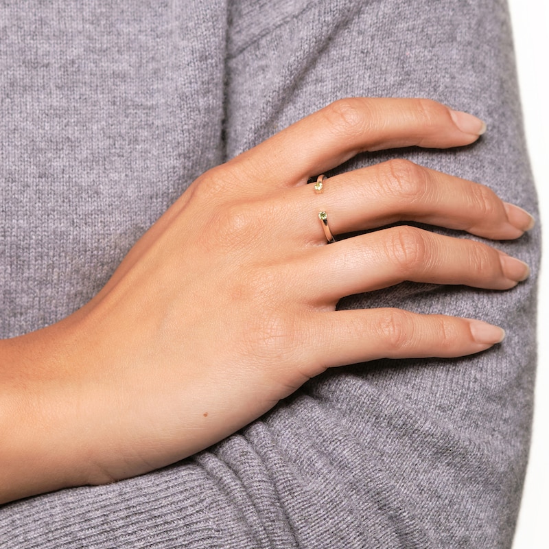 Main Image 3 of Juliette Maison Natural Garnet Cuff Ring 10K Yellow Gold