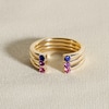 Thumbnail Image 4 of Juliette Maison Natural Garnet Cuff Ring 10K Yellow Gold