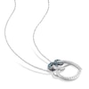 Thumbnail Image 1 of Natural London Blue Topaz Heart Necklace 10K White Gold 17"