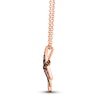 Thumbnail Image 2 of Le Vian Wrapped In Chocolate Natural Pink Sapphire Necklace 1/6 ct tw Diamonds 14K Strawberry Gold 19"