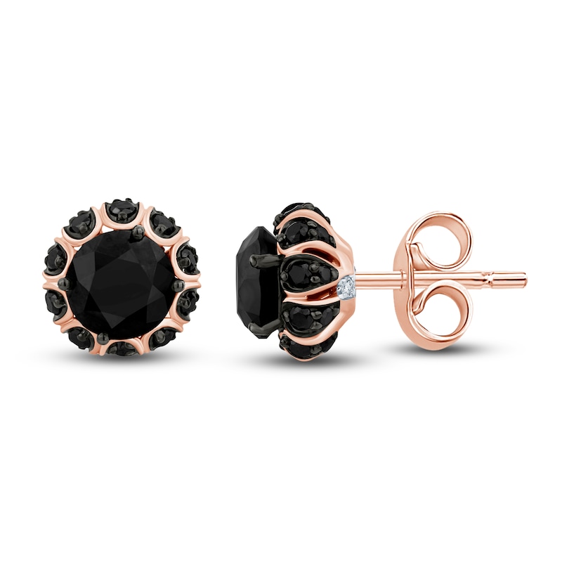 Main Image 1 of Pnina Tornai Black Diamond Stud Earrings 2-1/2 ct tw Round 14K Rose Gold