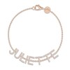 Thumbnail Image 1 of Juliette Maison Diamond Station Name Bracelet 1-1/8 ct tw Round 10K Rose Gold