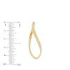 Dangle Hoop Earrings 10K Yellow Gold