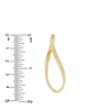 Dangle Hoop Earrings 10K Yellow Gold
