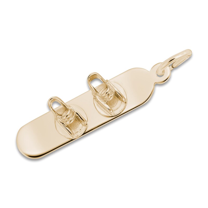 Snowboard Charm 14K Yellow Gold