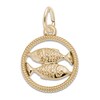Pisces-Fish Charm 14K Yellow Gold