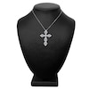 Thumbnail Image 4 of Diamond Cross Pendant Necklace 1 ct tw Round/Marquise 14K White Gold 18"