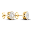 Thumbnail Image 3 of Lab-Grown Diamond Halo Earrings 1-1/2 ct tw Round 14K Yellow Gold