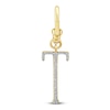 Thumbnail Image 1 of Charm'd by Lulu Frost Diamond Letter T Charm 1/15 ct tw Pavé Round 10K Yellow Gold