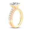 Thumbnail Image 2 of Lab-Grown Diamond Bridal Set 3 ct tw Princess/Round 14K Yellow Gold