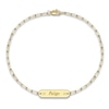 Thumbnail Image 1 of Personalized ID Bracelet Diamond Accent Yellow Gold-Plated Sterling Silver 7.5"