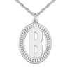 Thumbnail Image 1 of Initial Pendant Necklace 14K White Gold 18"