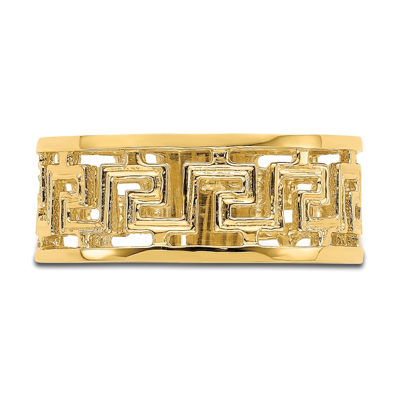 Main Image 3 of Openwork Greek Key Ring 14K Yellow Gold