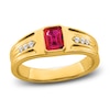 Thumbnail Image 1 of Men's Natural Ruby Ring 1/10 ct tw Round 14K Yellow Gold