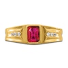 Thumbnail Image 3 of Men's Natural Ruby Ring 1/10 ct tw Round 14K Yellow Gold