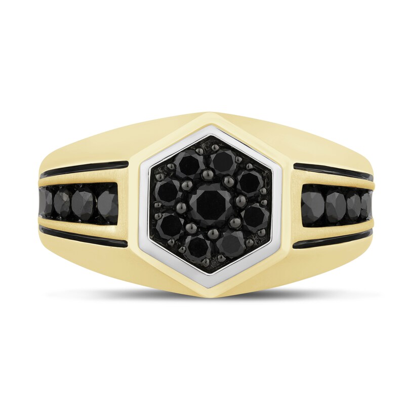 Men's Black Diamond Ring 11/6 ct tw Round 14K TwoTone Gold Jared