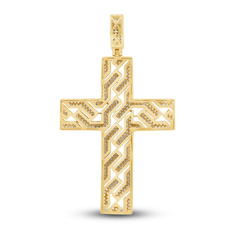 Diamond Cross Charm 1 ct tw Round 14K Yellow Gold