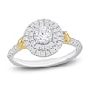Thumbnail Image 0 of Y-Knot Diamond Engagement Ring 7/8 ct tw Round 14K Two-Tone Gold