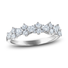 Diamond Anniversary Band 3/4 ct tw Pear/Round Platinum