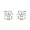 Thumbnail Image 2 of Lab-Grown Diamond Solitaire Stud Earrings 1/2 ct tw Round 14K Yellow Gold (SI2/F)