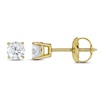 Thumbnail Image 3 of Lab-Grown Diamond Solitaire Stud Earrings 1/2 ct tw Round 14K Yellow Gold (SI2/F)