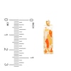 Thumbnail Image 3 of Italia D'Oro Bridged Hoop Earrings Orange/Yellow/ White Enamel 14K Yellow Gold