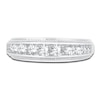 Thumbnail Image 3 of Men's Diamond Wedding Band 1 ct tw Round 14K White Gold