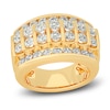 Thumbnail Image 1 of Certified Men's Lab-Grown Diamond Ring 4 ct tw Round 14K Yellow Gold