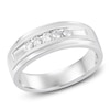 Thumbnail Image 2 of Men's Diamond Anniversary Band 1/4 ct tw Round 14K White Gold