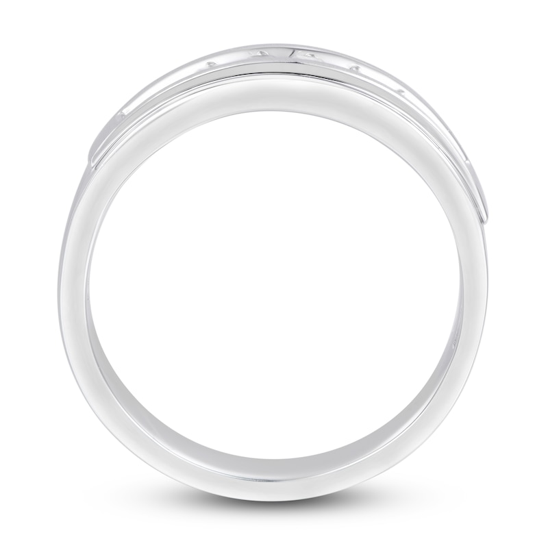 Main Image 3 of Men's Diamond Anniversary Band 1/4 ct tw Round 14K White Gold