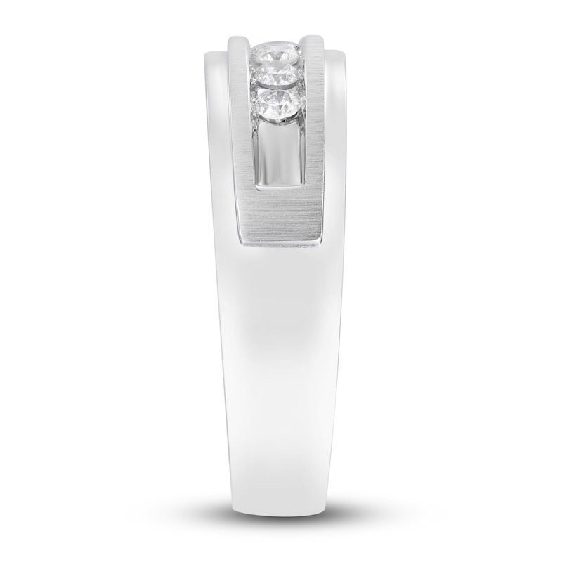 Main Image 4 of Men's Diamond Anniversary Band 1/4 ct tw Round 14K White Gold