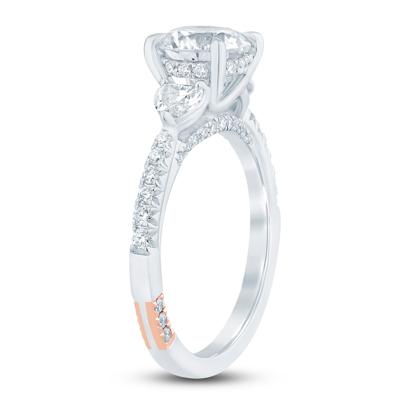 Pnina Tornai Lab-Created Diamond Engagement Ring 2-1/5 ct tw Round/Heart 14K White Gold