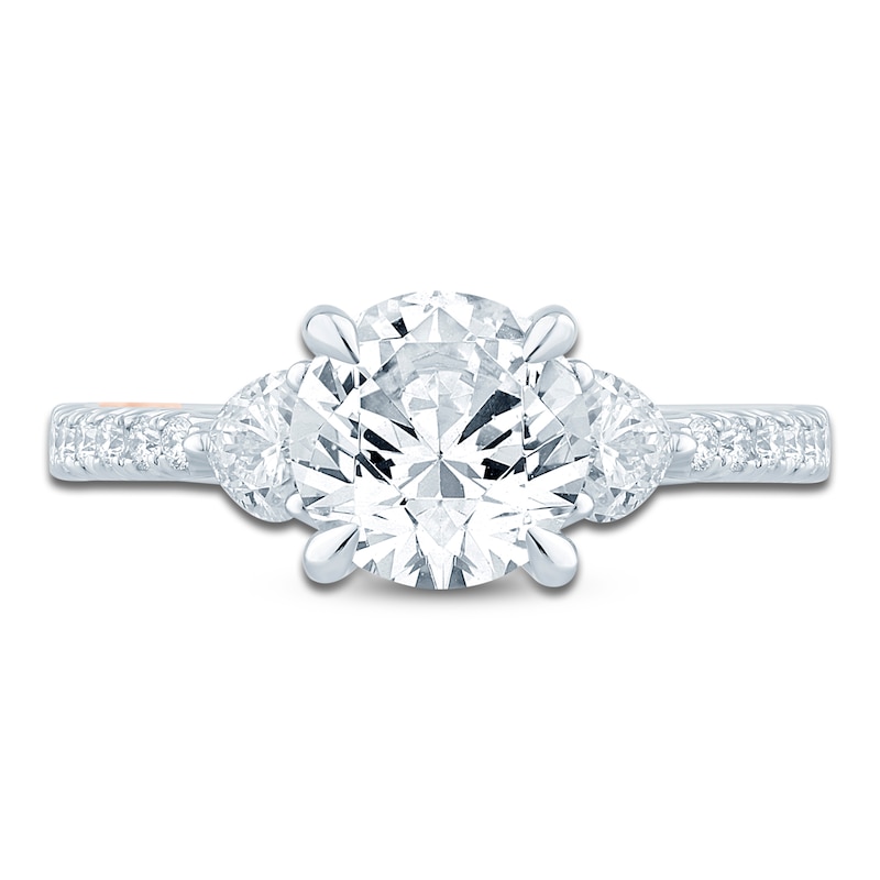 Main Image 3 of Pnina Tornai Lab-Grown Diamond Engagement Ring 2-1/5 ct tw Round/Heart 14K White Gold