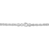 Thumbnail Image 2 of Solid Diamond-Cut Rope Chain Necklace 14K White Gold 20" 3.0mm