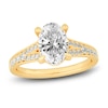 Thumbnail Image 1 of Lab-Grown Diamond Engagement Ring 2-1/3 ct tw Oval/Round 14K Yellow Gold