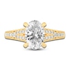 Thumbnail Image 3 of Lab-Grown Diamond Engagement Ring 2-1/3 ct tw Oval/Round 14K Yellow Gold
