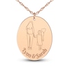 Thumbnail Image 1 of Personalized High-Polish Oval Pendant Necklace 14K Rose Gold 18"