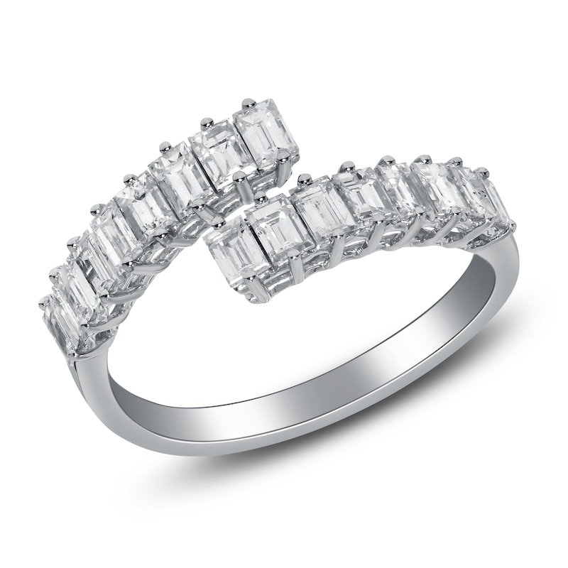 Main Image 2 of Diamond Ring 3/4 ct tw Baguette-cut 14K White Gold