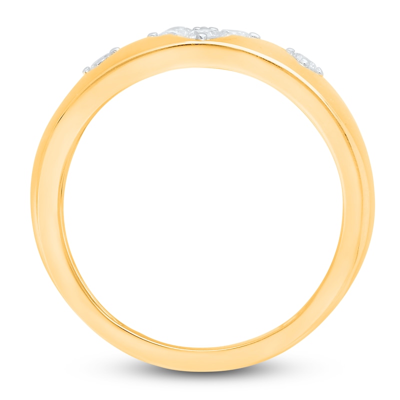 Main Image 2 of Kallati Diamond Clover Ring 1/4 ct tw Round 14K Yellow Gold