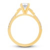 Thumbnail Image 3 of Diamond Engagement Ring 1-1/8 ct tw Round/Baguette 14K Yellow Gold