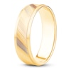 Thumbnail Image 1 of Men's Textured Wedding Band 14K Yellow Gold 6.0mm