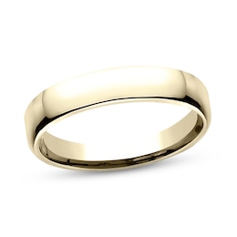 High-Polish Wedding Band 14K Yellow Gold 4.5mm