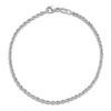 Thumbnail Image 2 of Solid Rope Chain Bracelet Platinum 7.5" 2.2mm