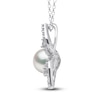 Thumbnail Image 2 of Yoko London Akoya Cultured Pearl Necklace 3/8 ct tw Diamonds 18K White Gold 18"