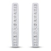 Thumbnail Image 1 of Diamond Hoop Earrings 1/4 ct tw Round 14K White Gold