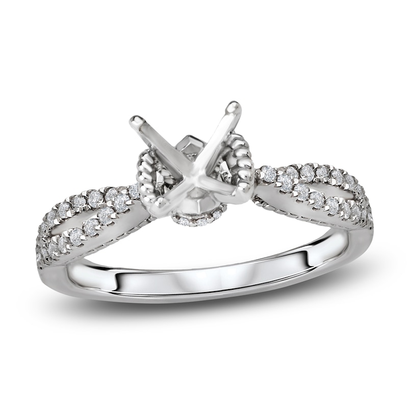 Main Image 1 of Diamond Engagement Ring Setting 1/3 ct tw Round Platinum