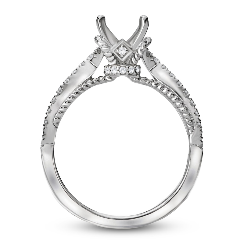 Diamond Engagement Ring Setting 1/3 ct tw Round Platinum